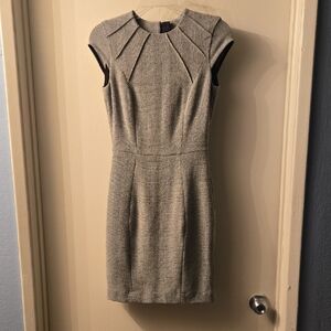 H&M Gray Cap Sleeve Midi Dress
